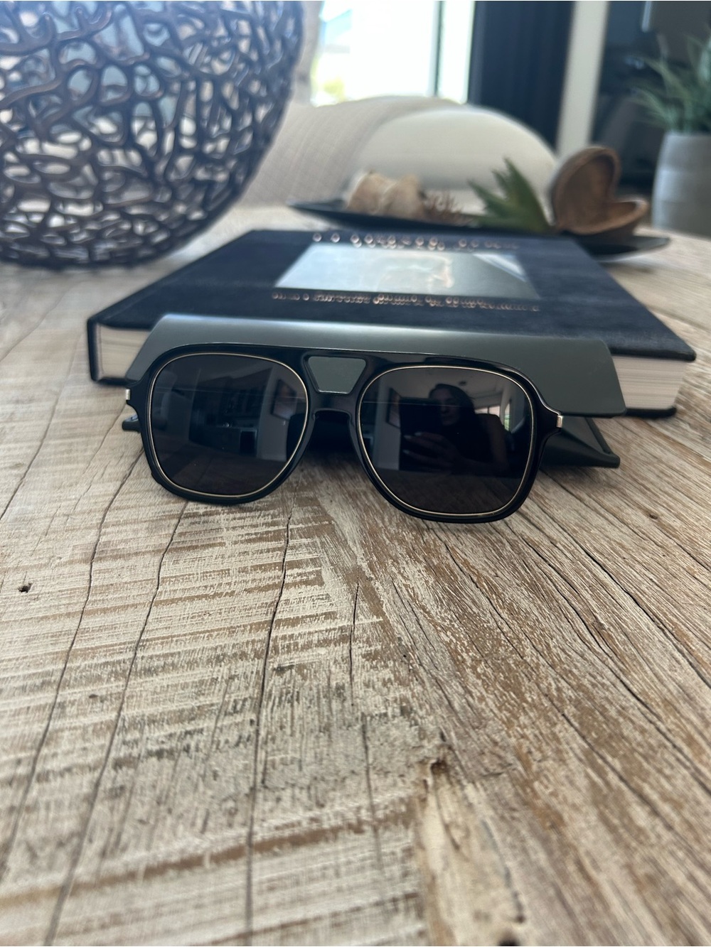 Yves Saint Laurent Black Sunglasses with Dark Lenses
